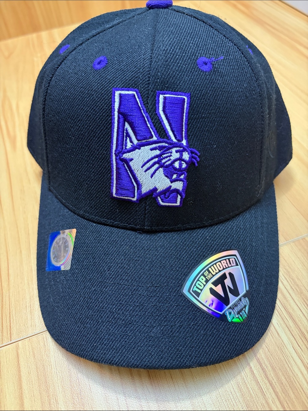 Top of the World Kids Black and Purple Team Cap